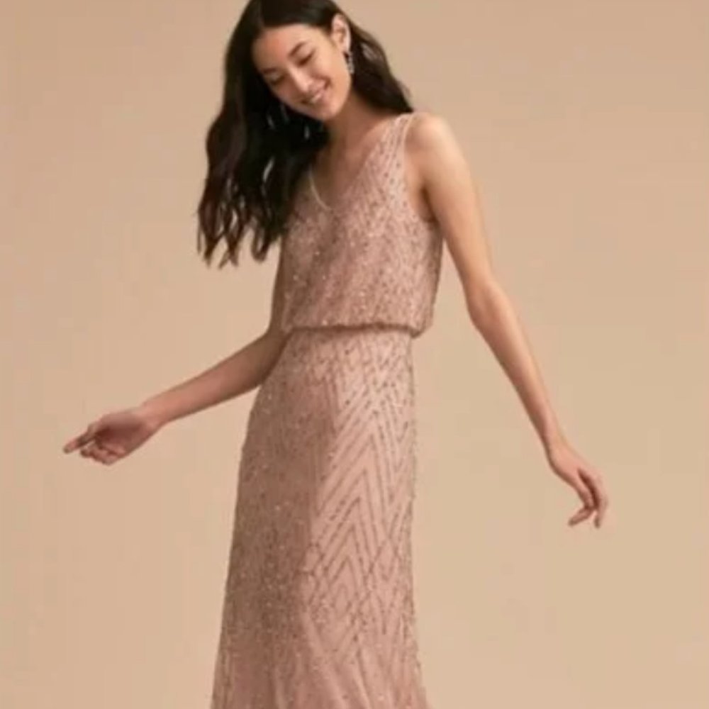 BHLDN Anthropologie Blaise Dress in Blush Size 8